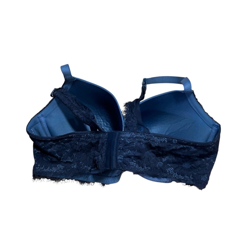 Aerie Plunge Push Up Underwire Bra NWT Sz 40DD Blue Lace - Picture 2 of 2